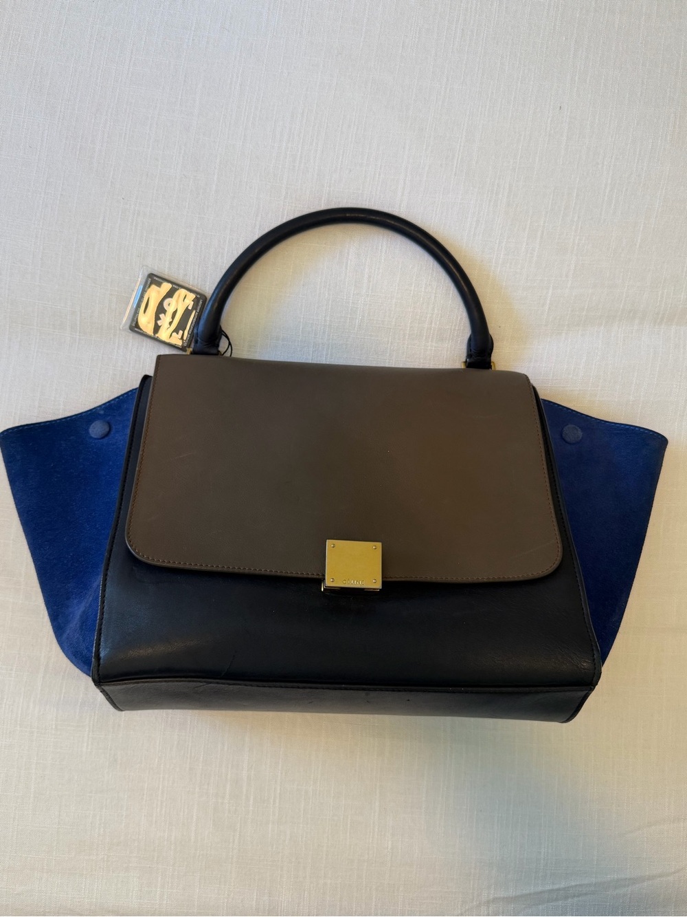 CELINE Leather Trapeze Medium Vintage